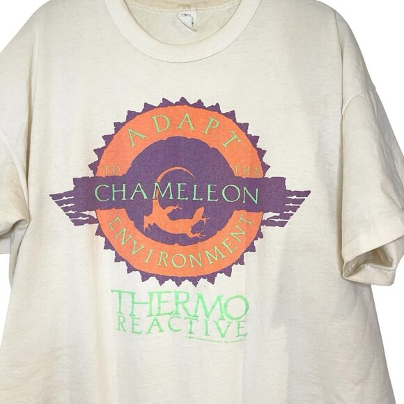 Vintage 90s 1991 Chameleon Thermoreactive‎ Southwestern Print Single Stitch Tee - Picture 2 of 6